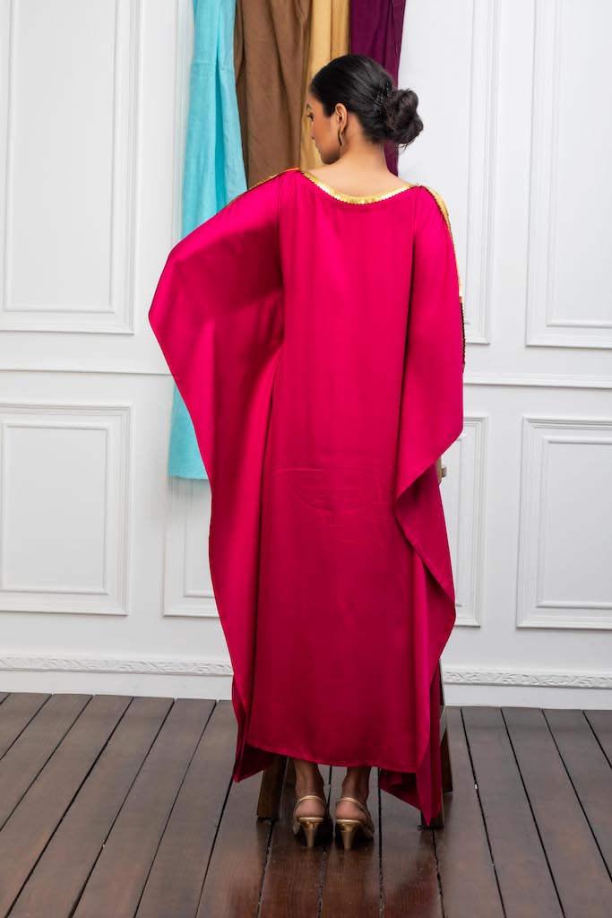 Pink Kaftan with Handwork