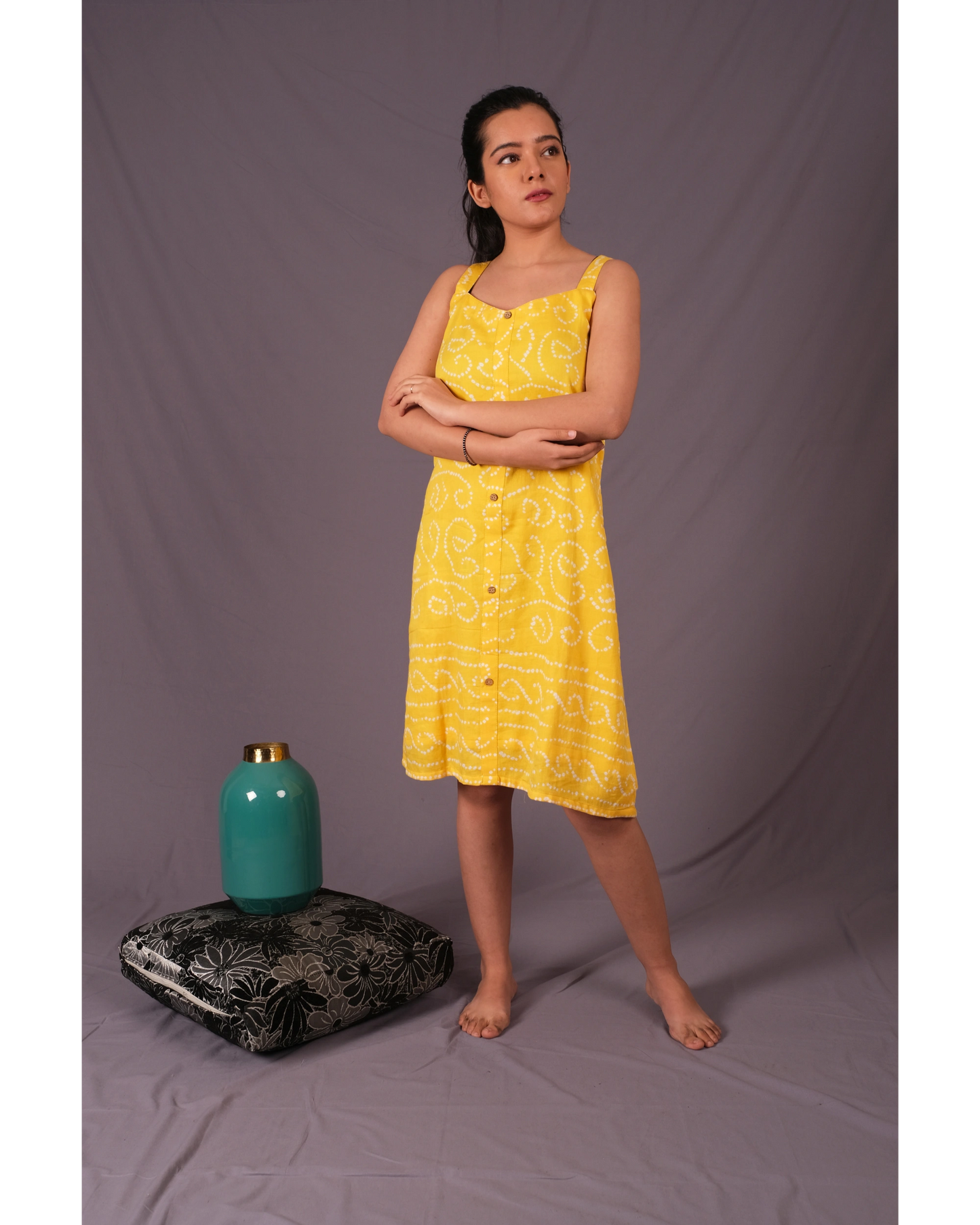 Lemon Yellow Strappy Dress