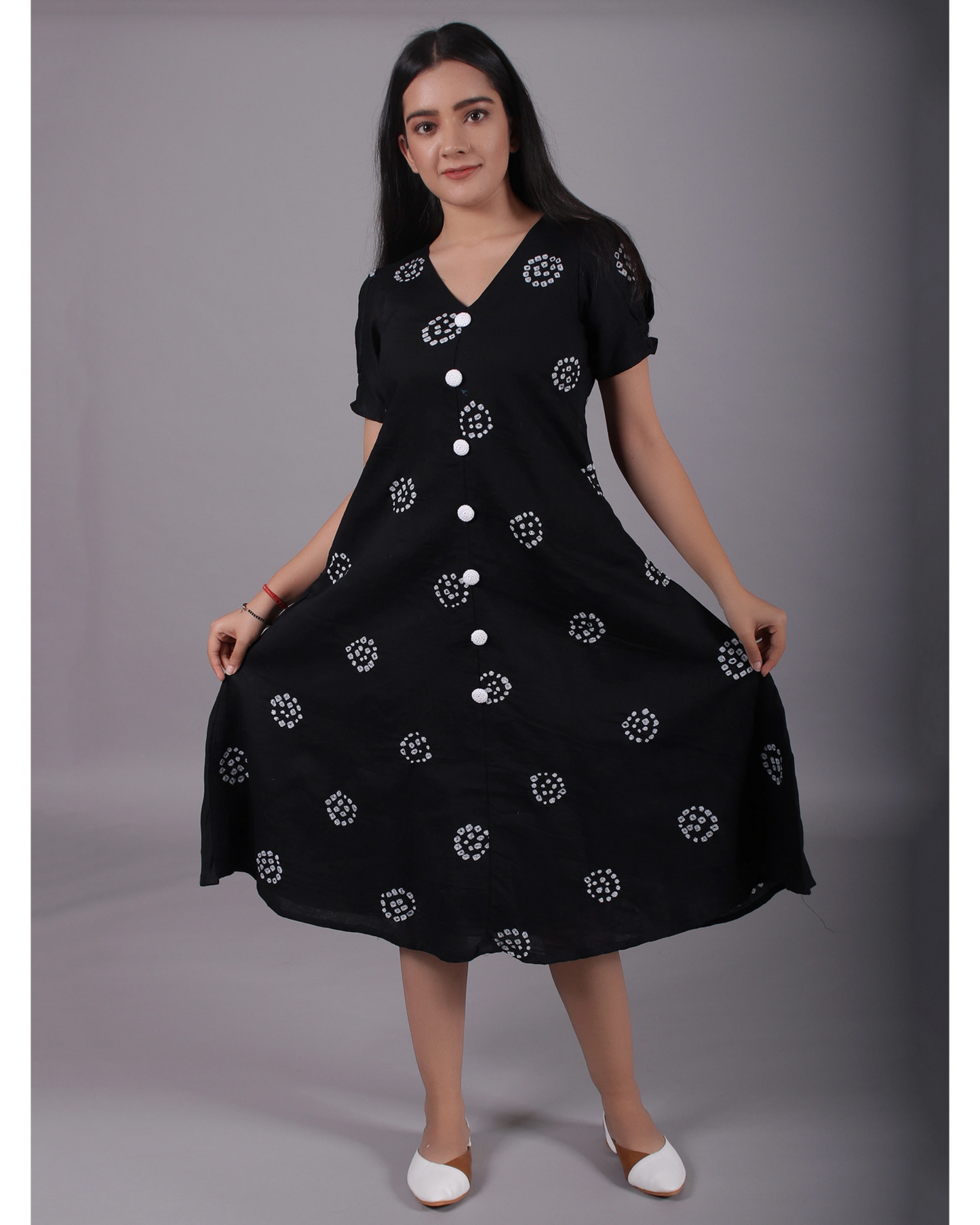 Black dress With Puff Sleeves