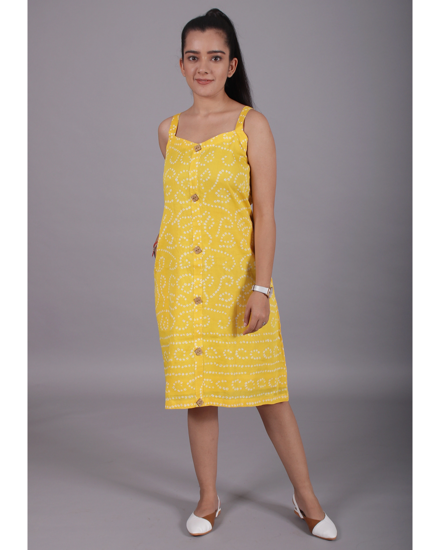 Lemon Yellow Strappy Dress