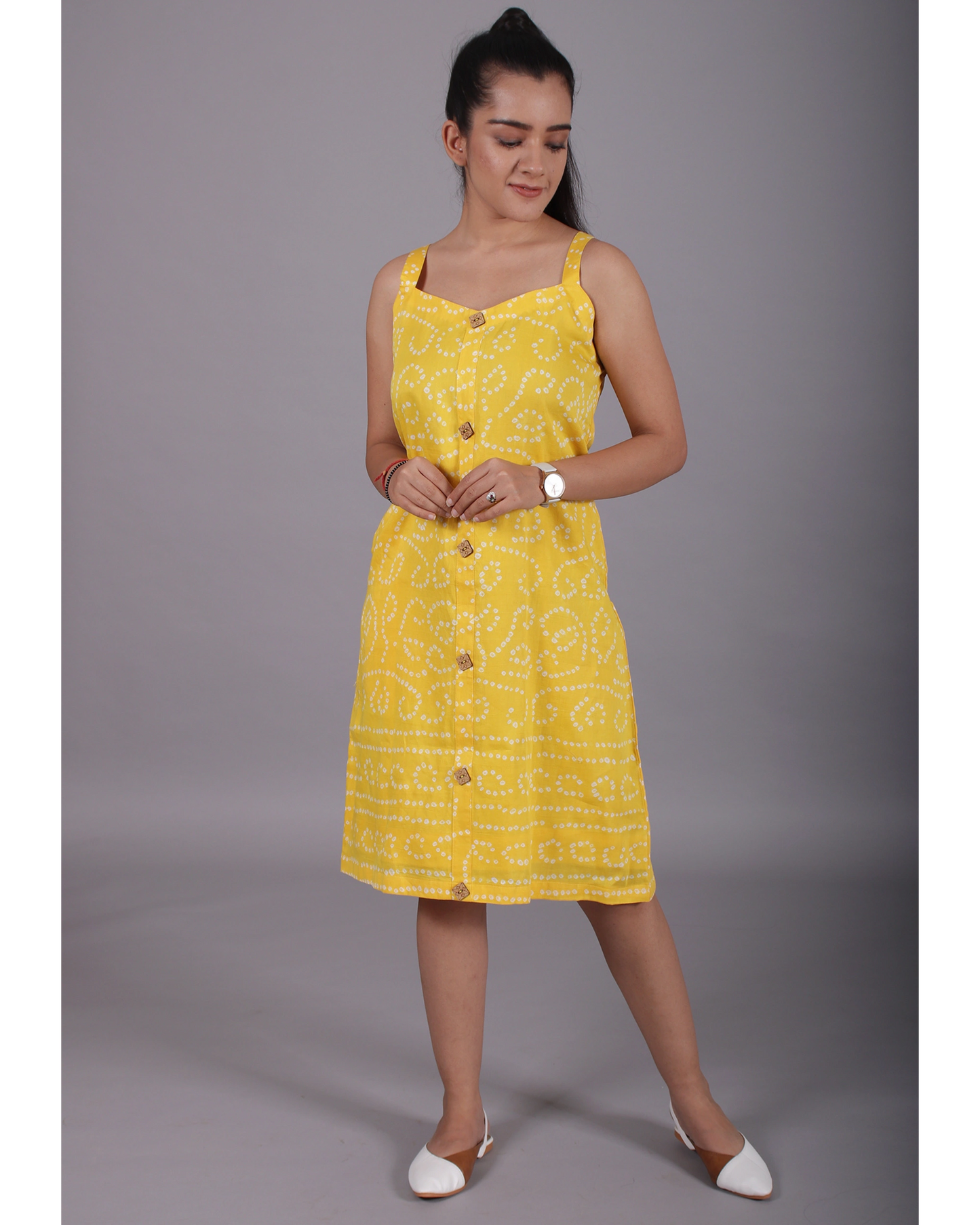 Lemon Yellow Strappy Dress