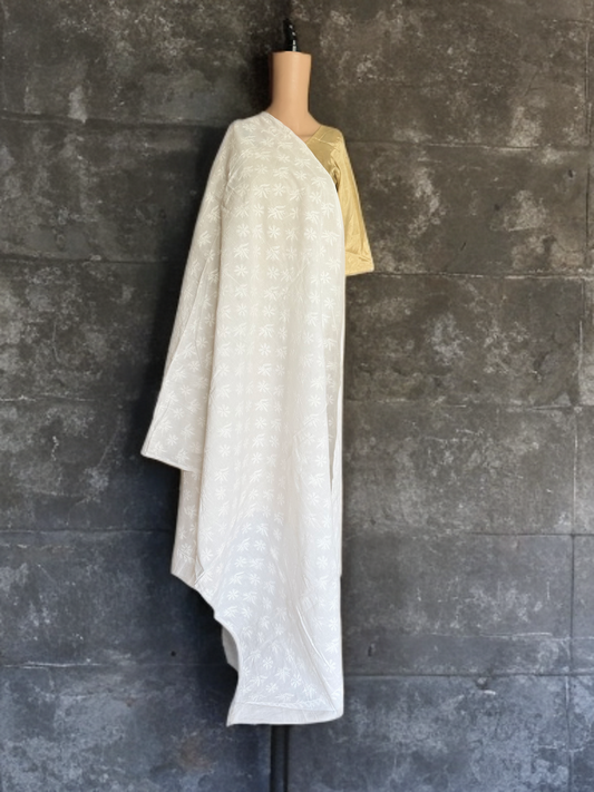 White Chikankari cotton tepchi dupatta