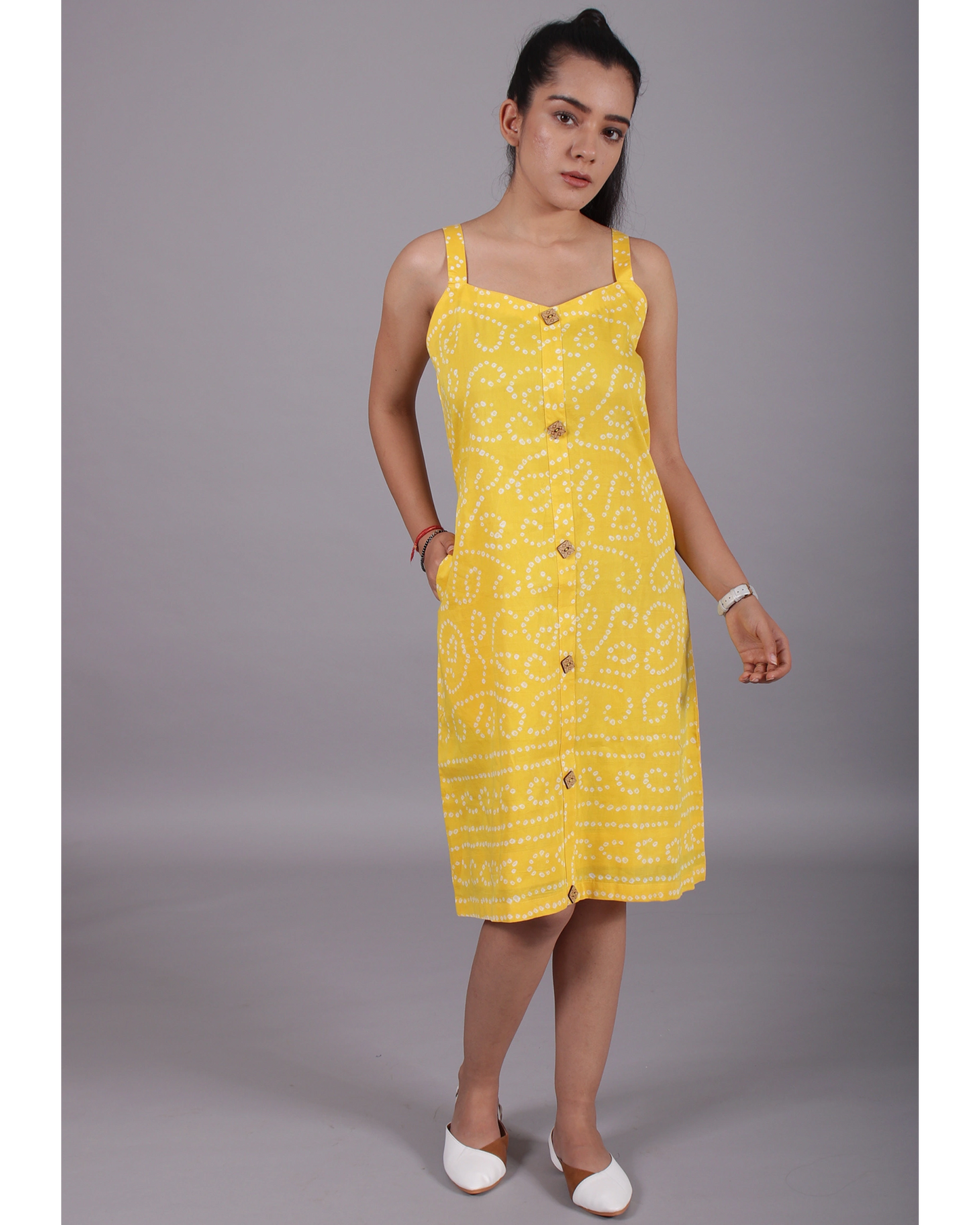 Lemon Yellow Strappy Dress