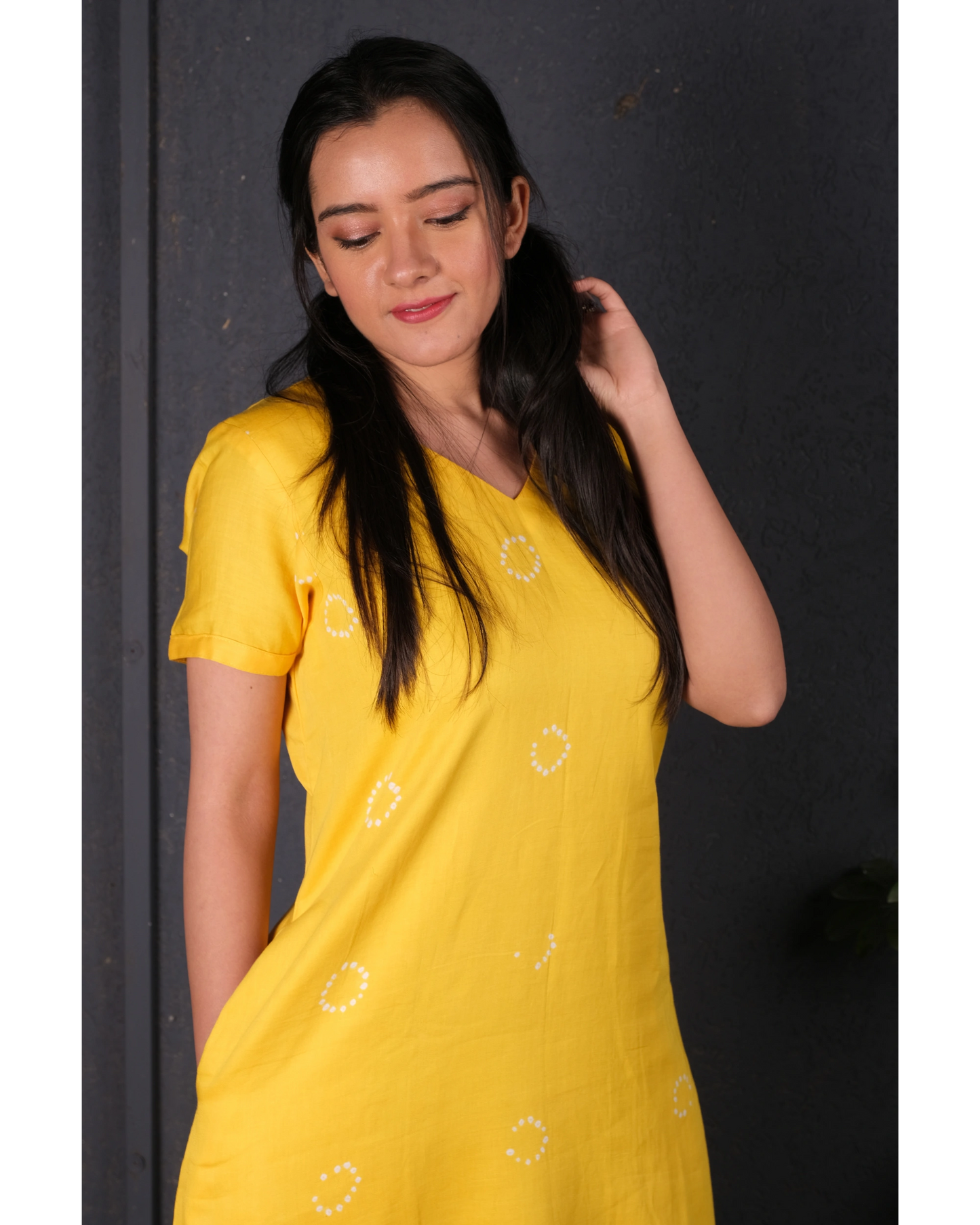 Chrome Yellow A-Line Dress