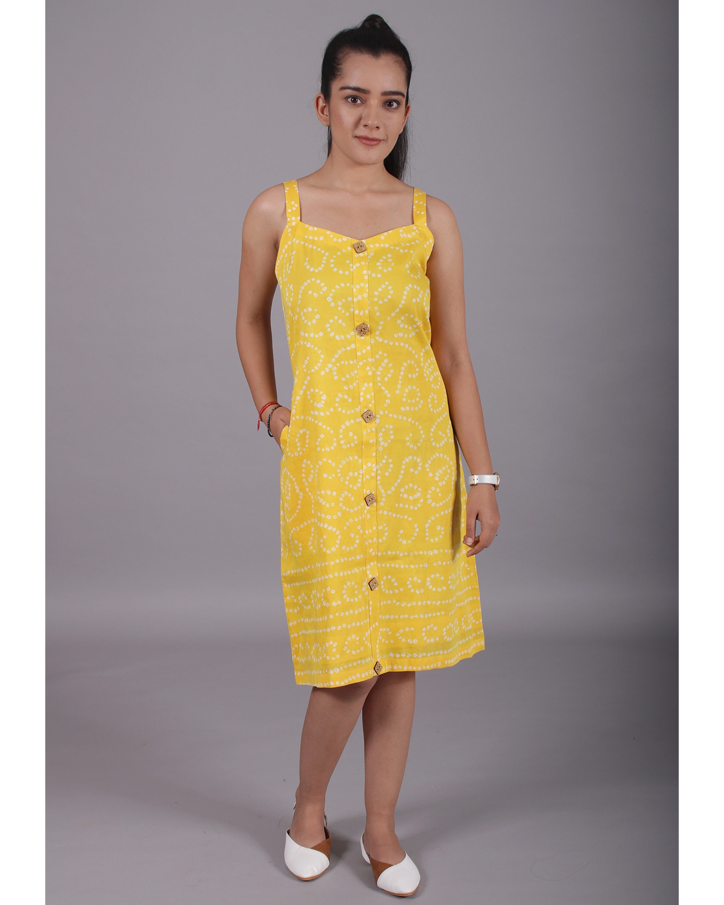 Lemon Yellow Strappy Dress
