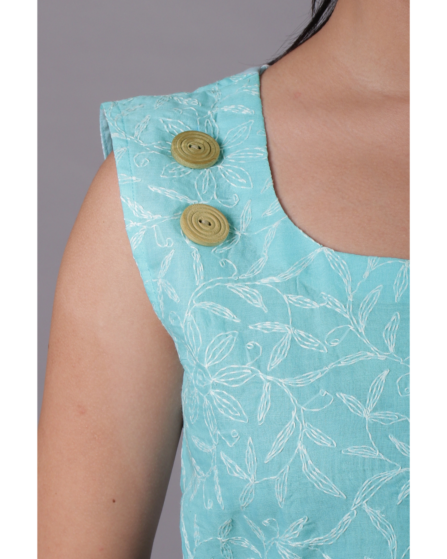 Sky Blue Sleeveless Dress