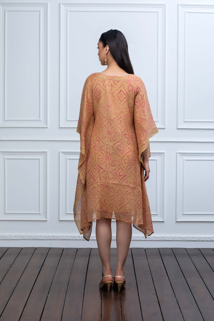 Beige Kaftan with sequins