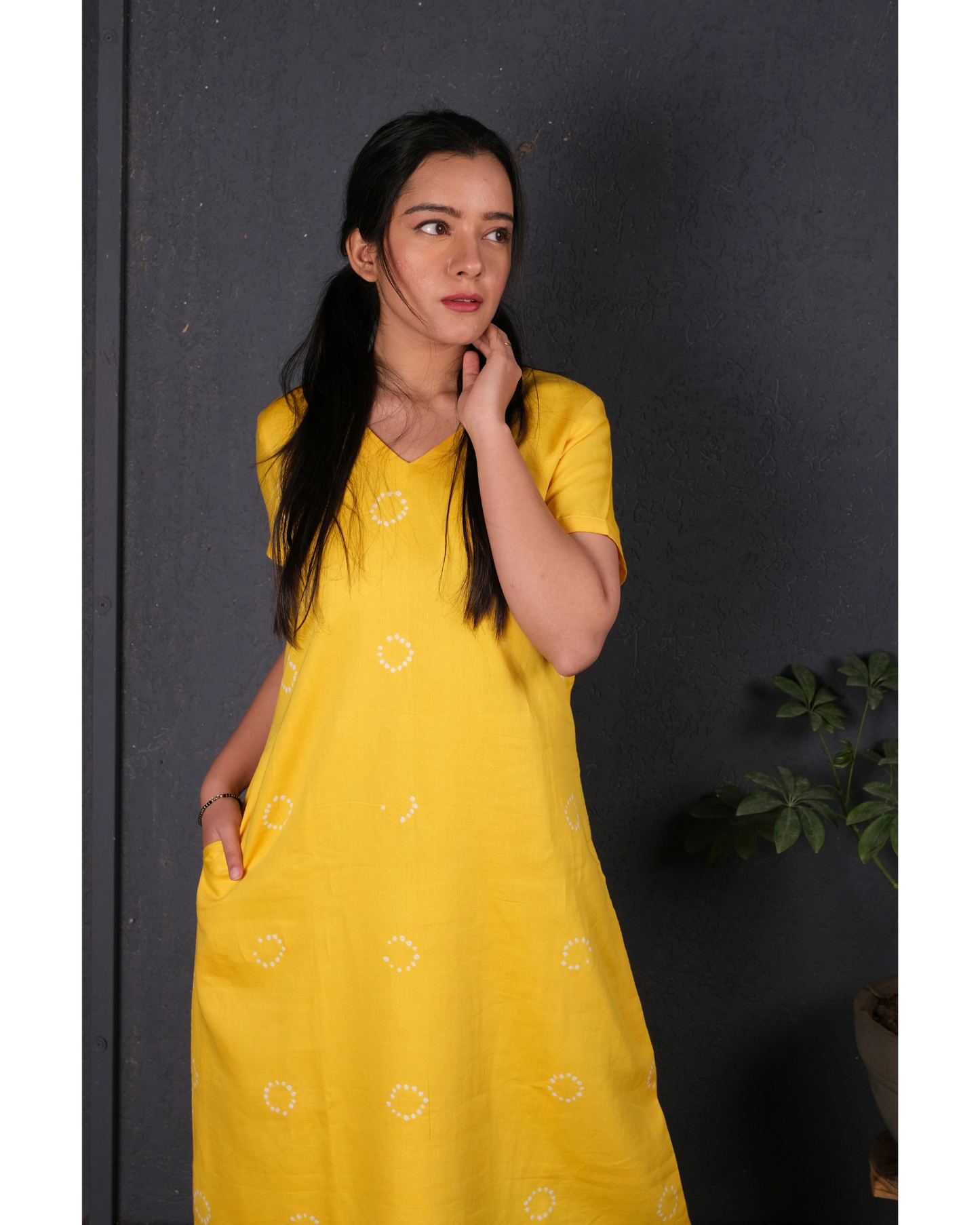 Chrome Yellow A-Line Dress