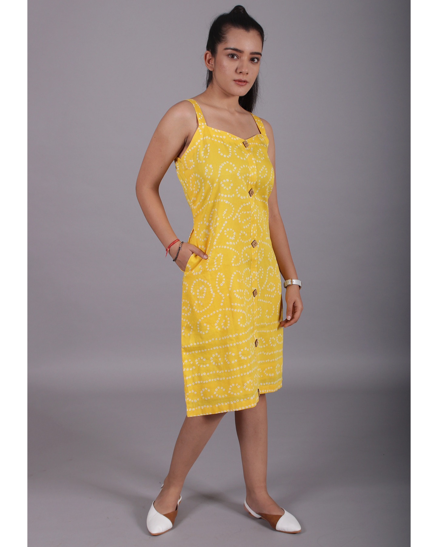 Lemon Yellow Strappy Dress