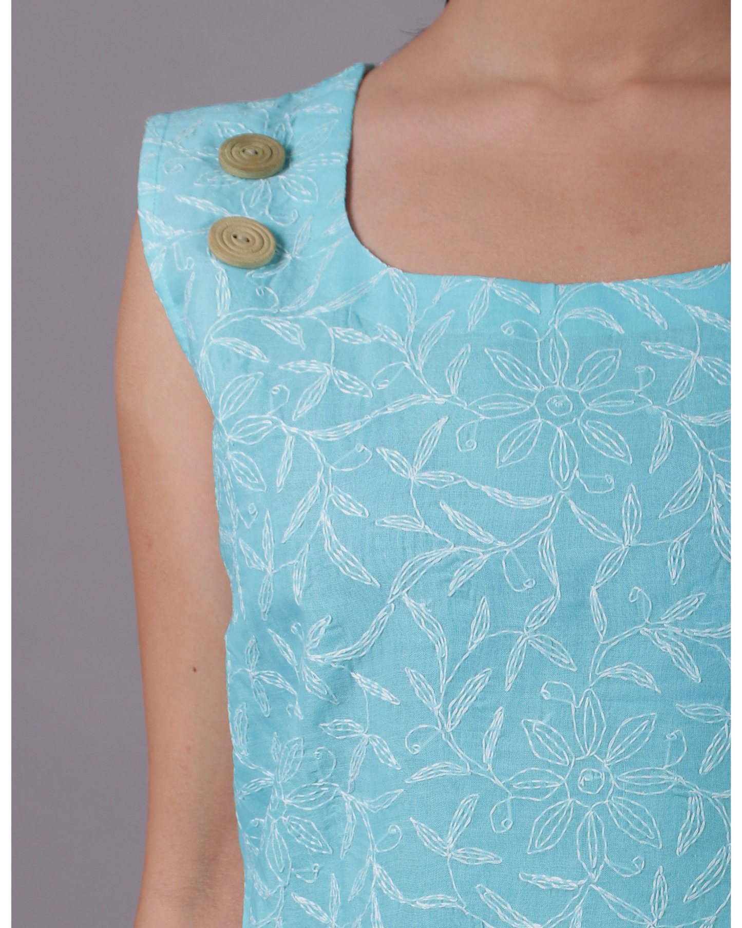 Sky Blue Sleeveless Dress