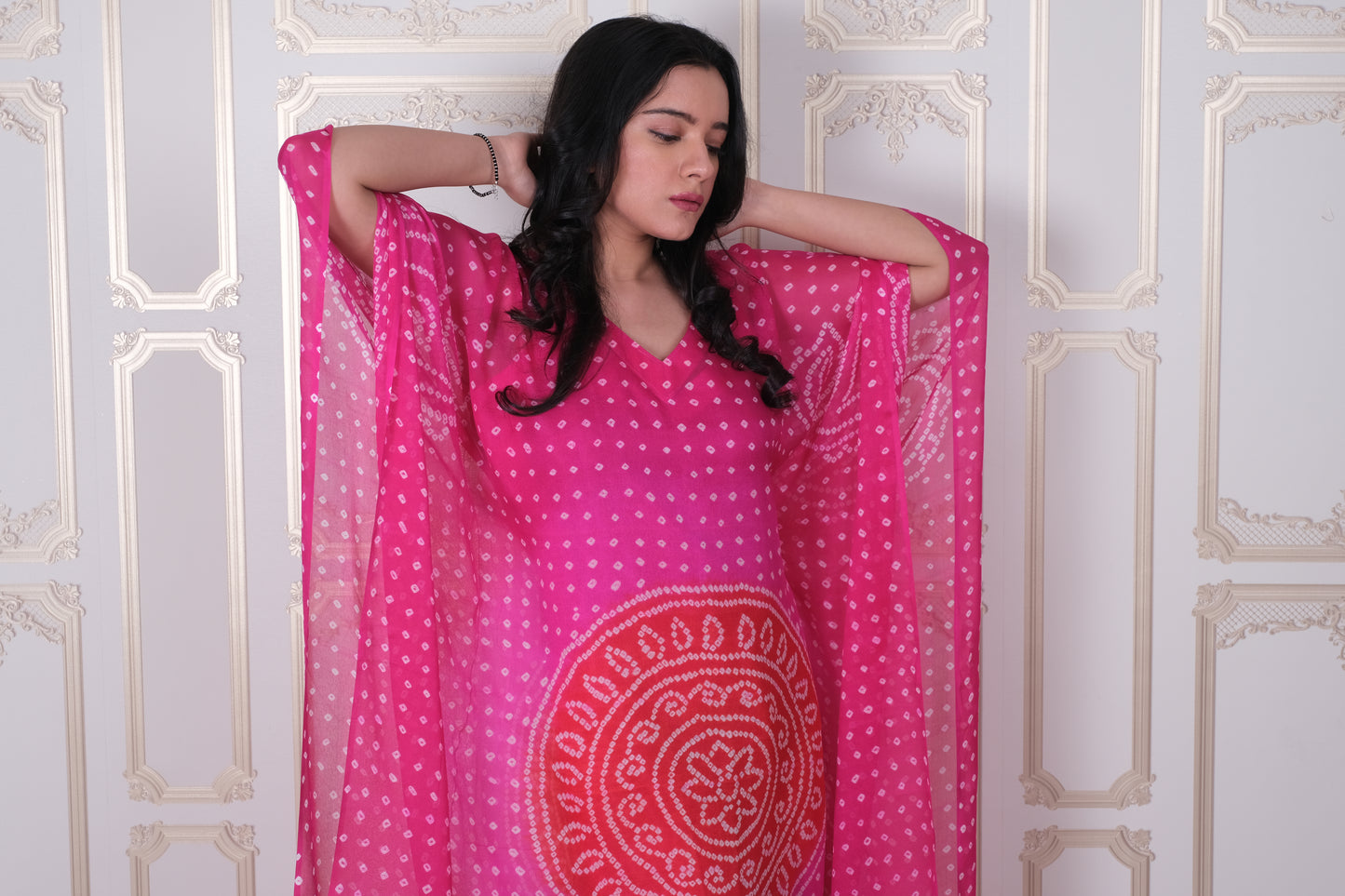 Pink and orange Kaftan