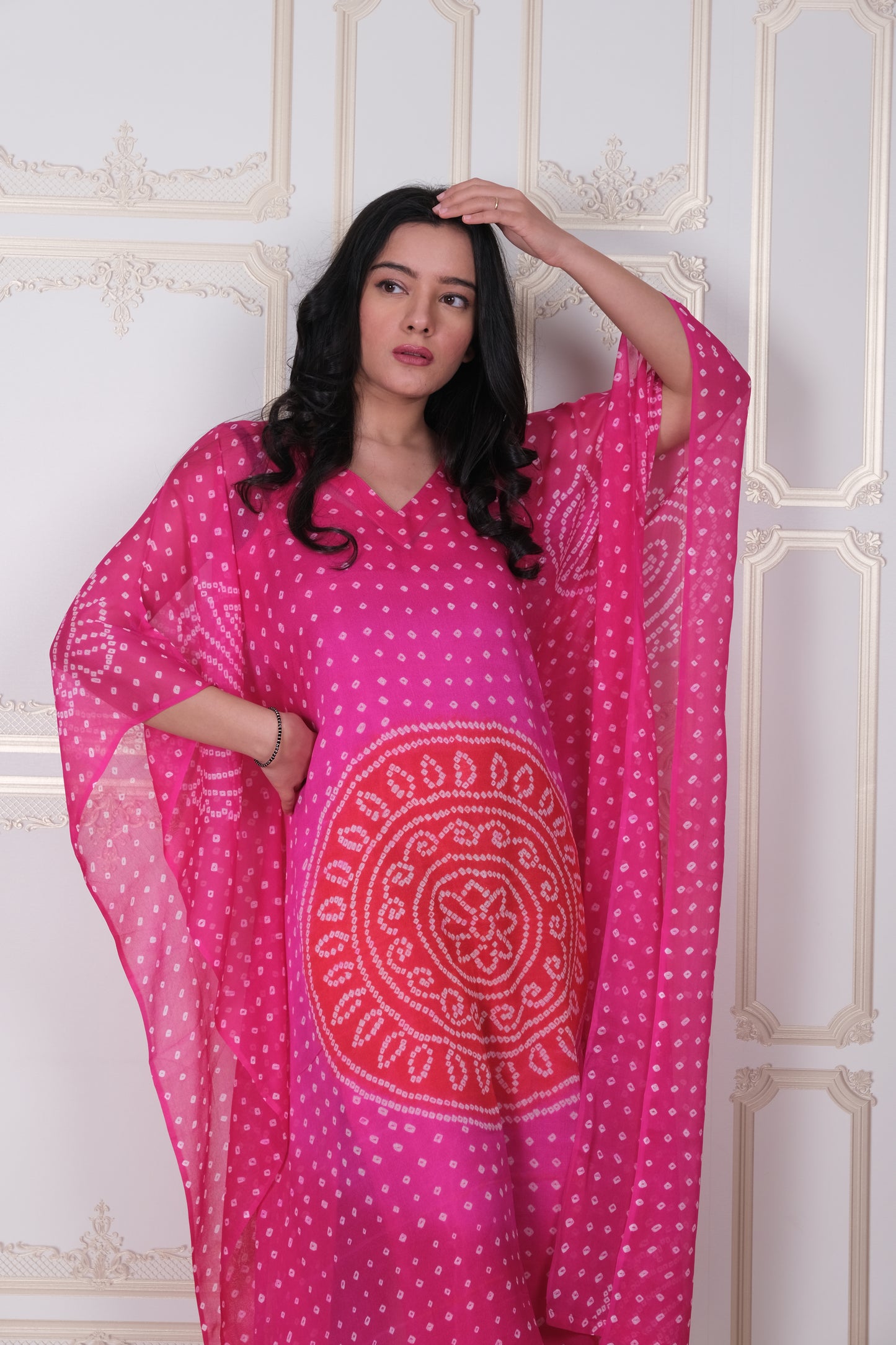 Pink and orange Kaftan