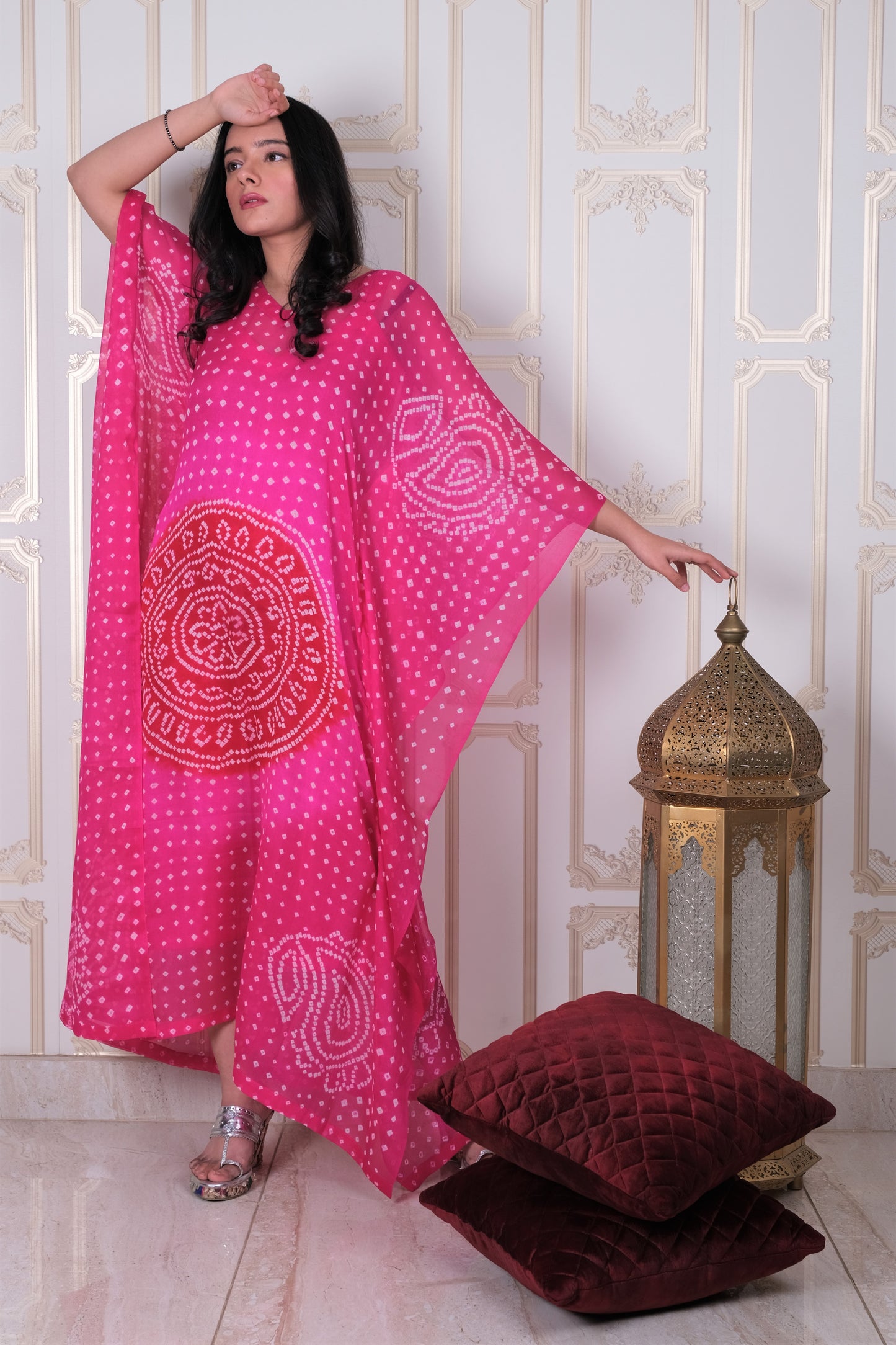 Pink and red Kaftan