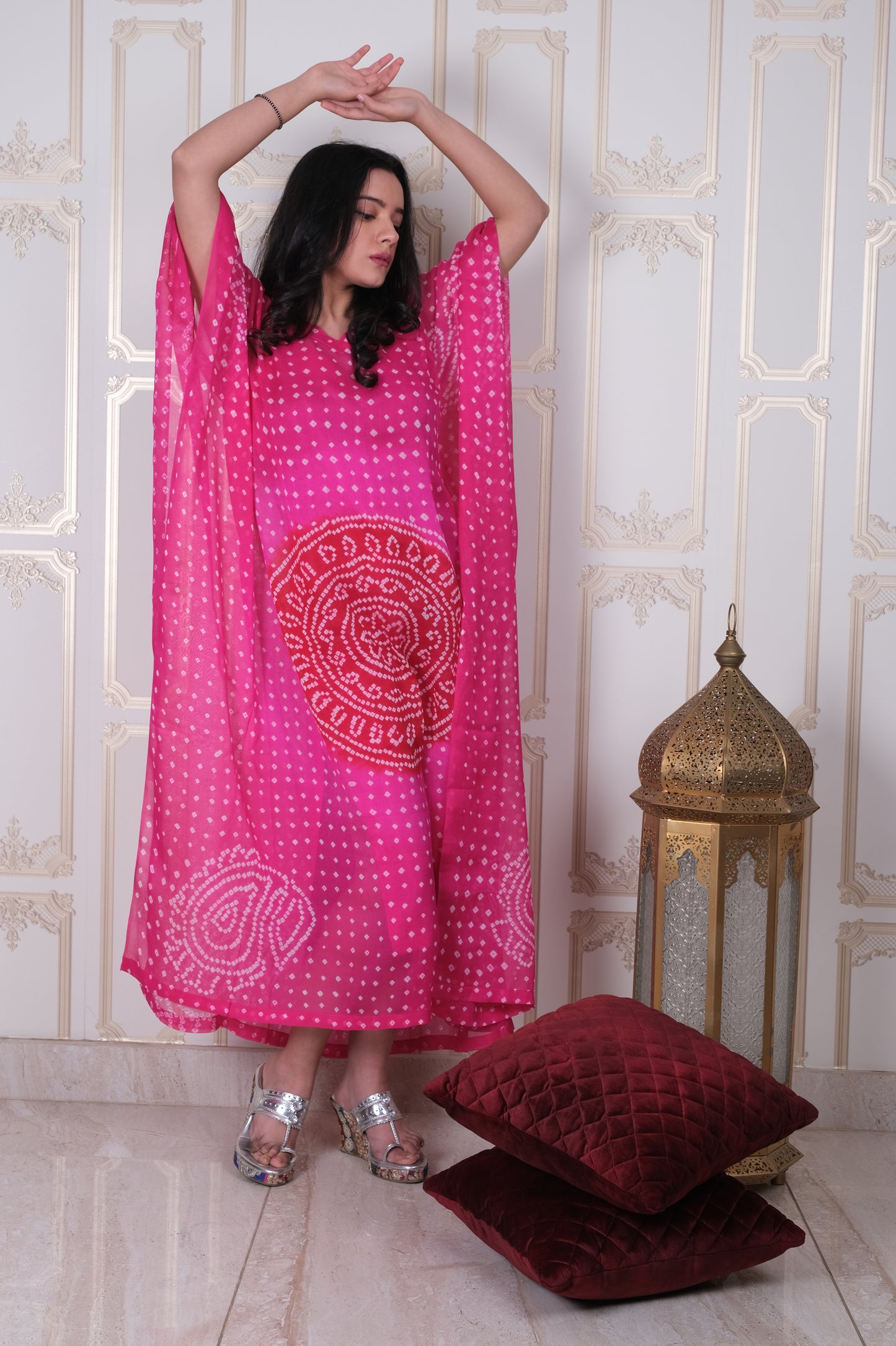 Pink and red Kaftan