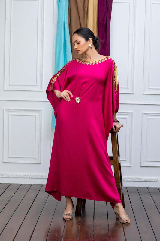 Pink Kaftan with Handwork