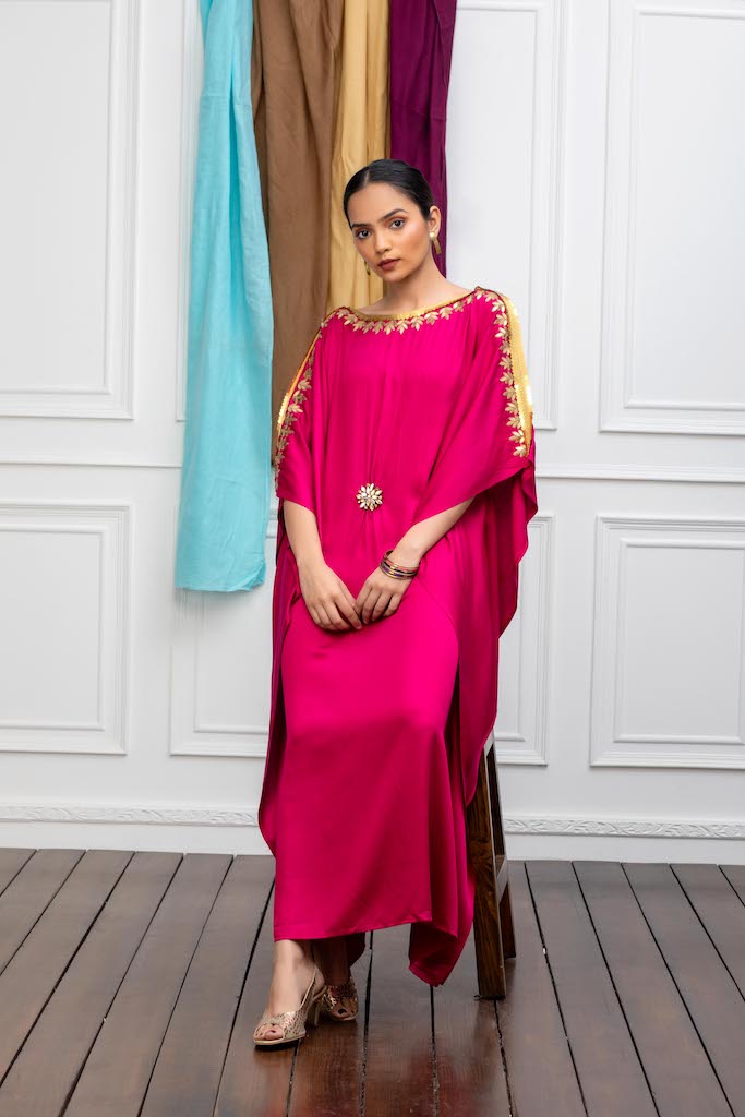 Pink Kaftan with Handwork