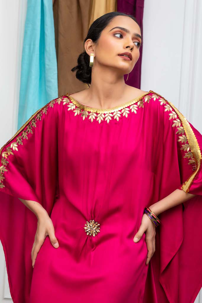 Pink Kaftan with Handwork