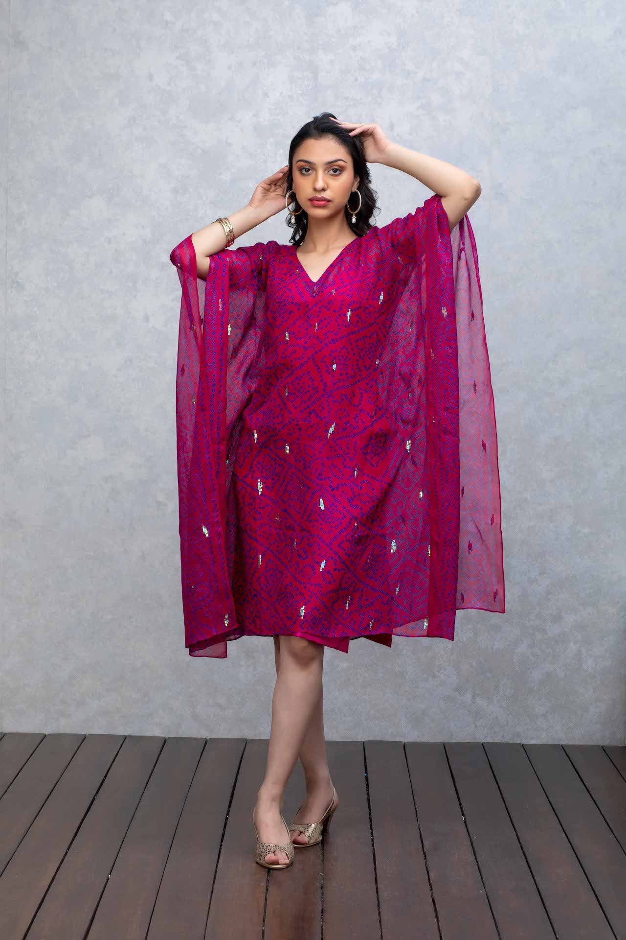 Pink Kaftan with Sequins