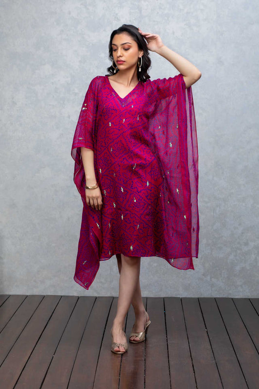 Pink Kaftan with Sequins