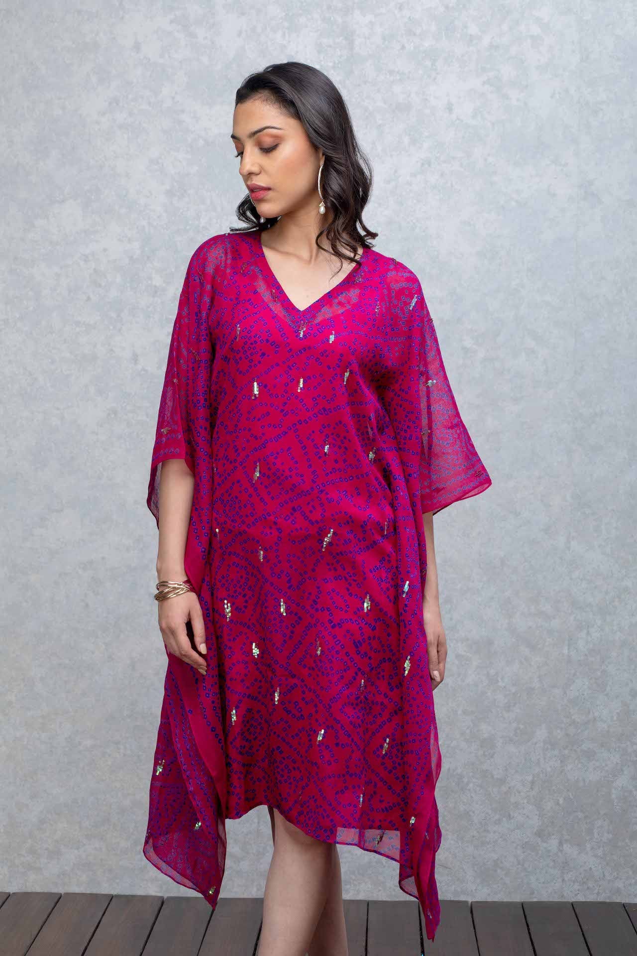 Pink Kaftan with Sequins