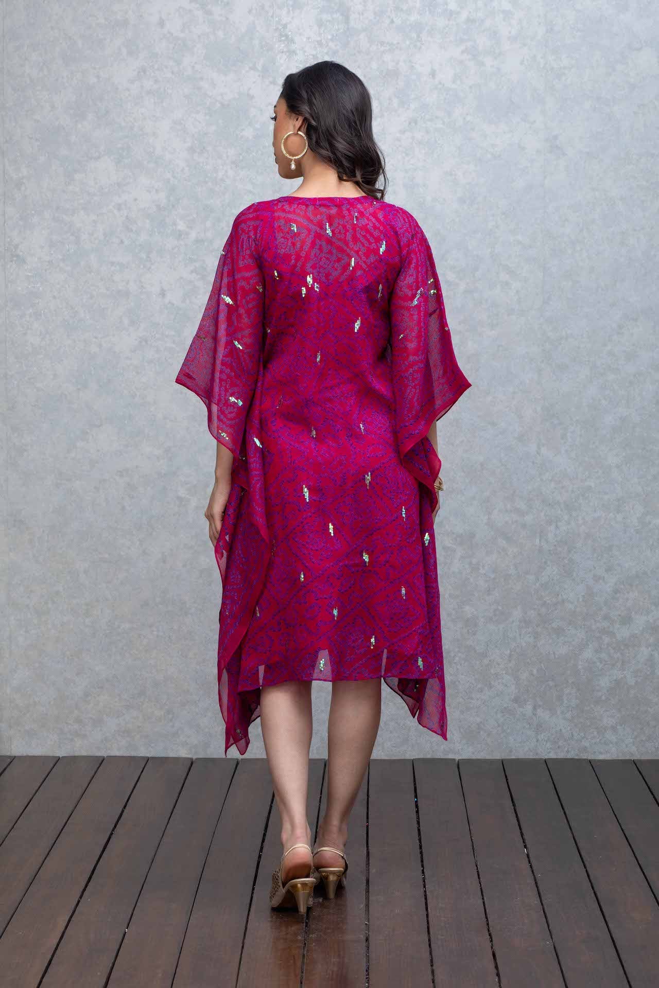 Pink Kaftan with Sequins