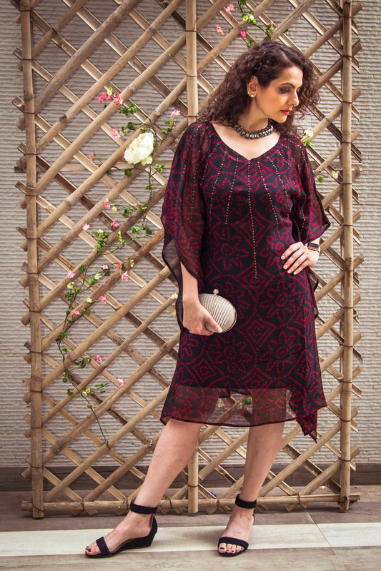 Black Kaftan with Swarovski