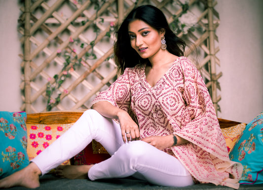 Off White Kaftan with Sequins